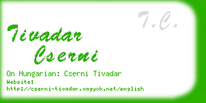 tivadar cserni business card